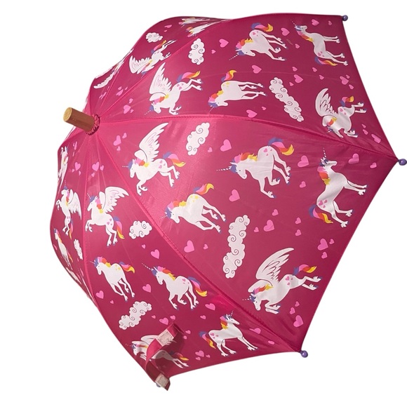 Magical Pink Unicorn Kids Umbrella - Picture 2 of 6